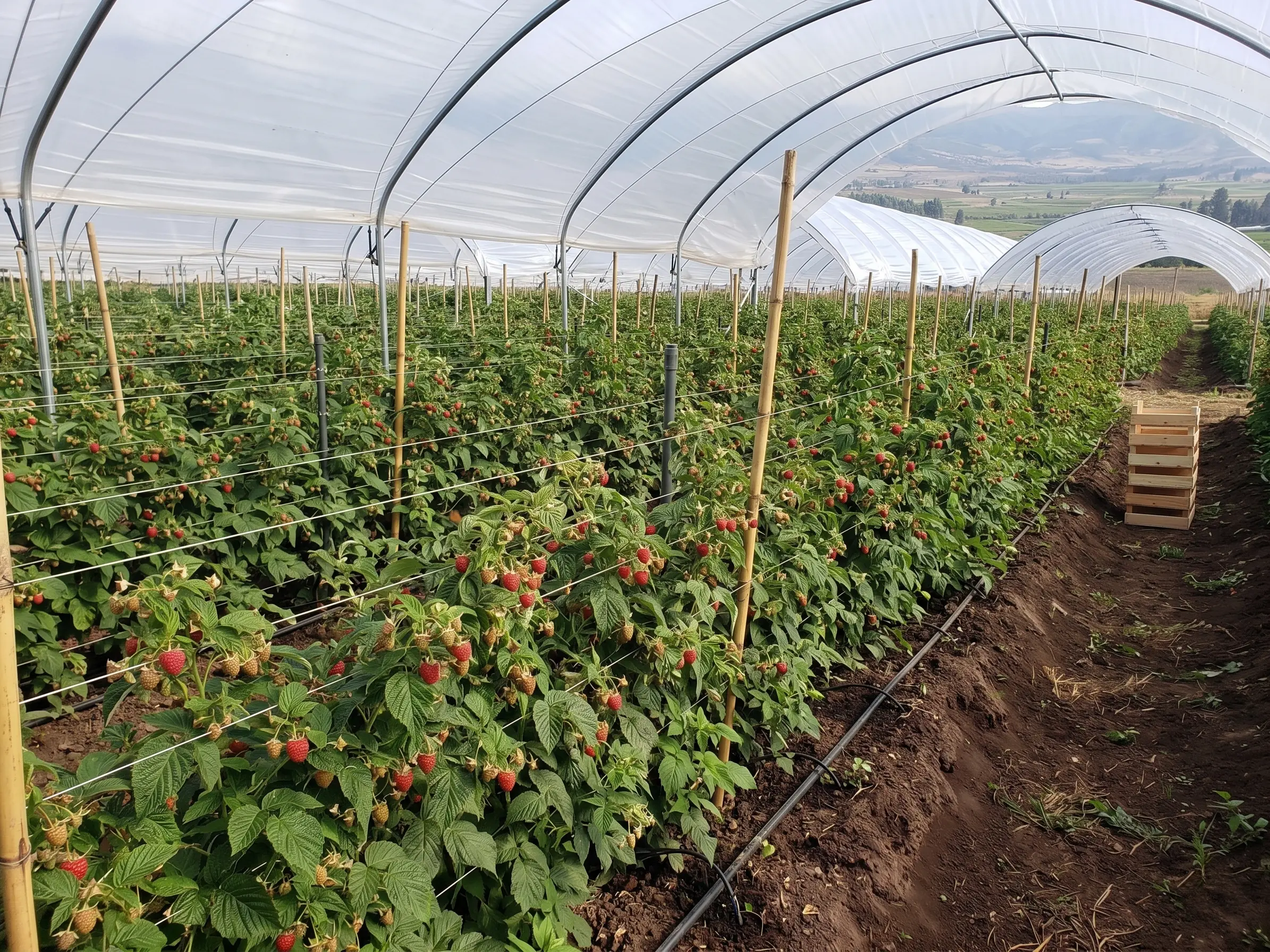 Cultivo de berries y fresas tratado con AZVER biofertilizante orgánico